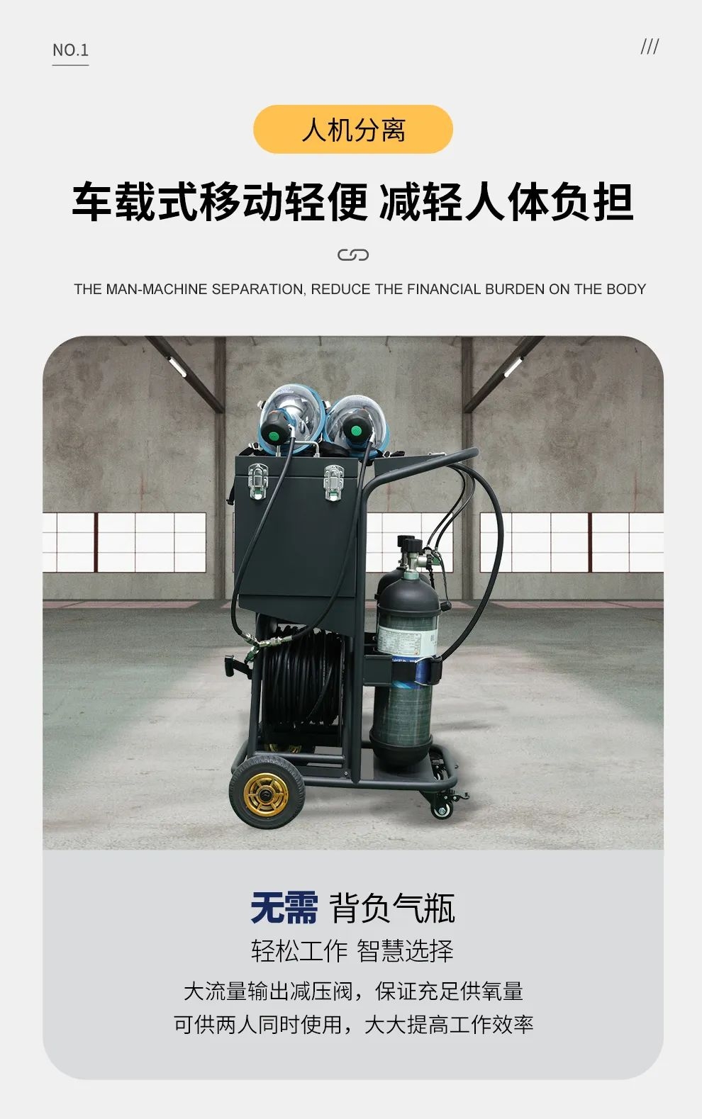 品質(zhì)升級 | HG-CHZK2、A 6.8L兩瓶高壓送風式長管呼吸器，為安全、舒適而生