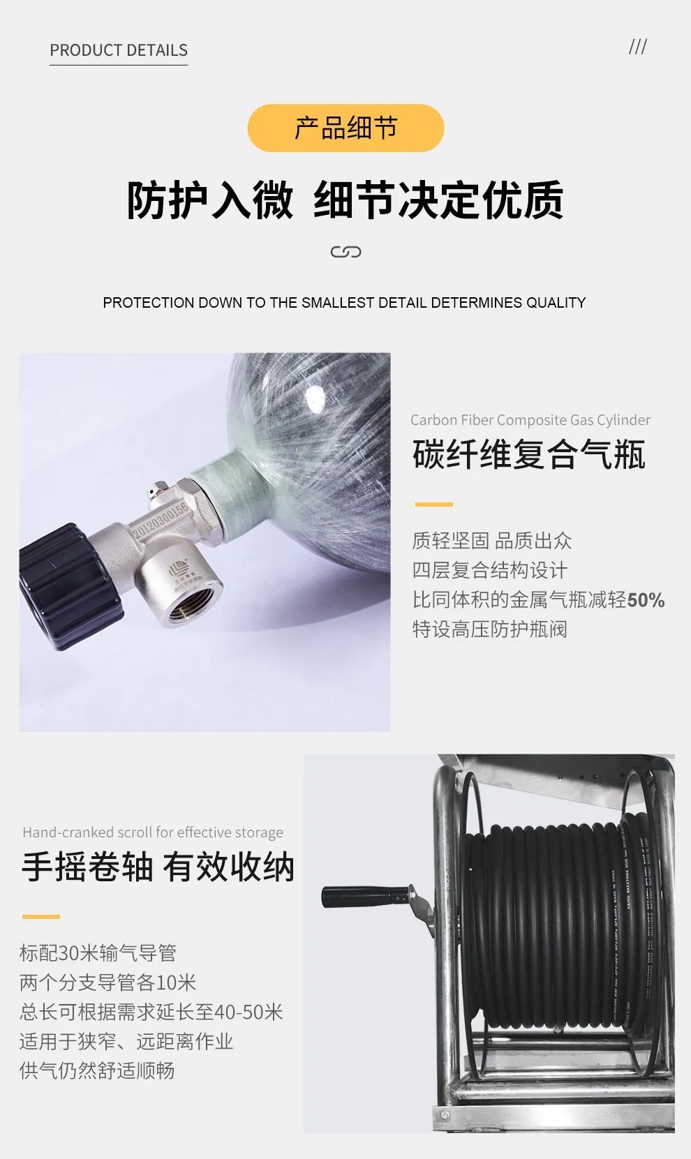 品質(zhì)升級 | HG-CHZK2、A 6.8L兩瓶高壓送風式長管呼吸器，為安全、舒適而生